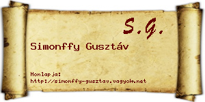 Simonffy Gusztáv névjegykártya