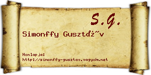 Simonffy Gusztáv névjegykártya