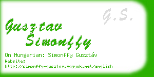 gusztav simonffy business card